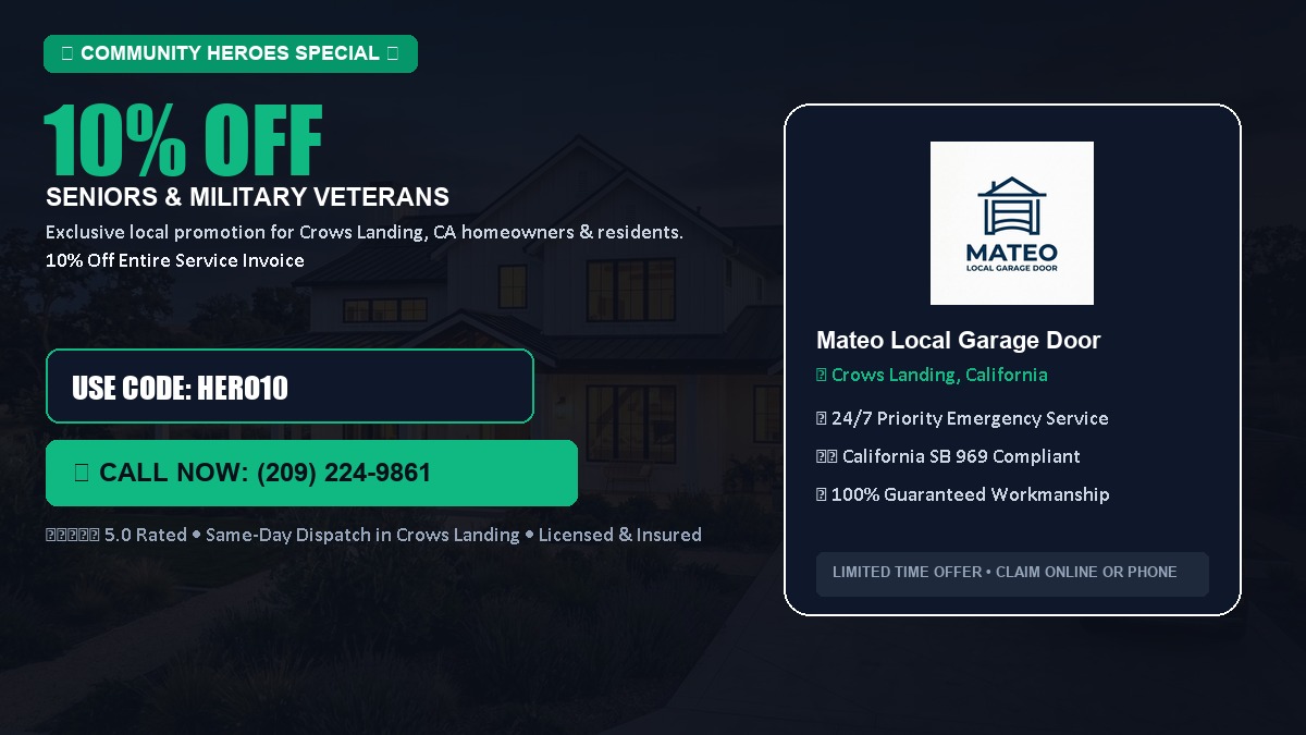 10% OFF Senior Citizens (65+) & Military / Veteran Community Discount in Crows Landing, CA